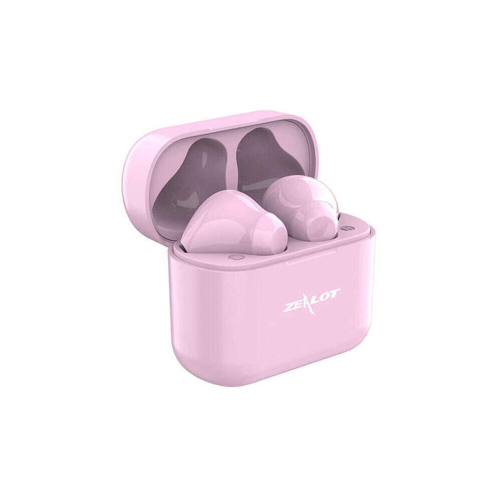 (Pink) Wireless Bluetooth Earphone 5.0 Touch Control Stereo Bass Earbuds With Microphone Headset Pink 6112212054475