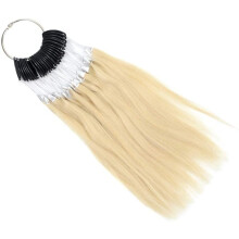 YANTAISIYU 30 ciocche/set di campioni di colore per capelli umani al 100%, anelli di prova per campioni di colore per extension di capelli umani