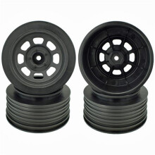 19 mm Speedway Short Course Wheels for Traxxas Slash Front - Black - 4 Piece
