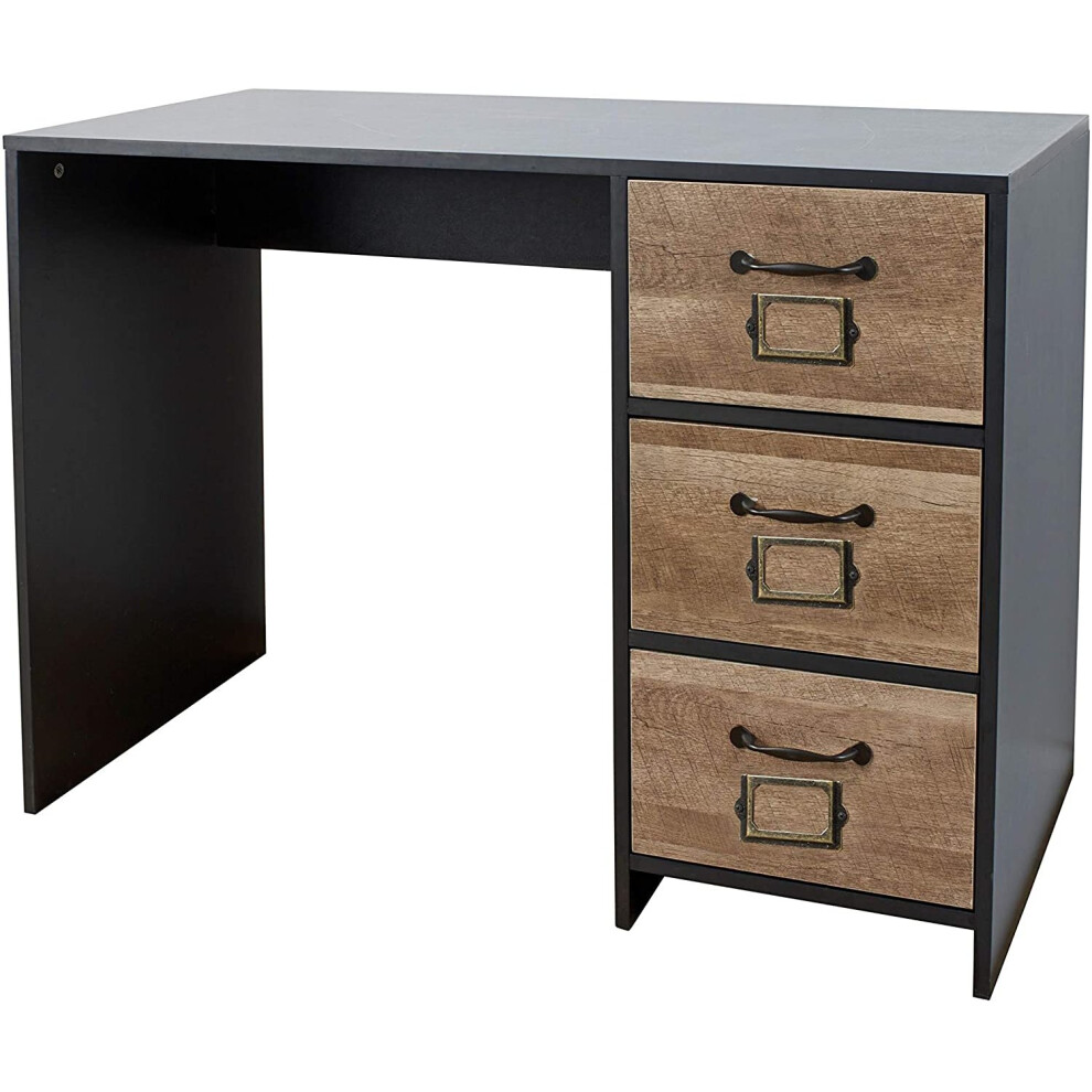 House & Homestyle Computer Desk, Wood, Brown, Large