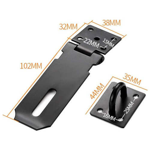 Worgeous Sturdy Stainless Steel Padlock Hasp And Staple For Gates Sheds Garage Doors 4 Inch Silver - View #5