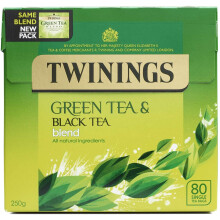 Twinings Green Tea and Black Tea Blend, 80 Tea bags