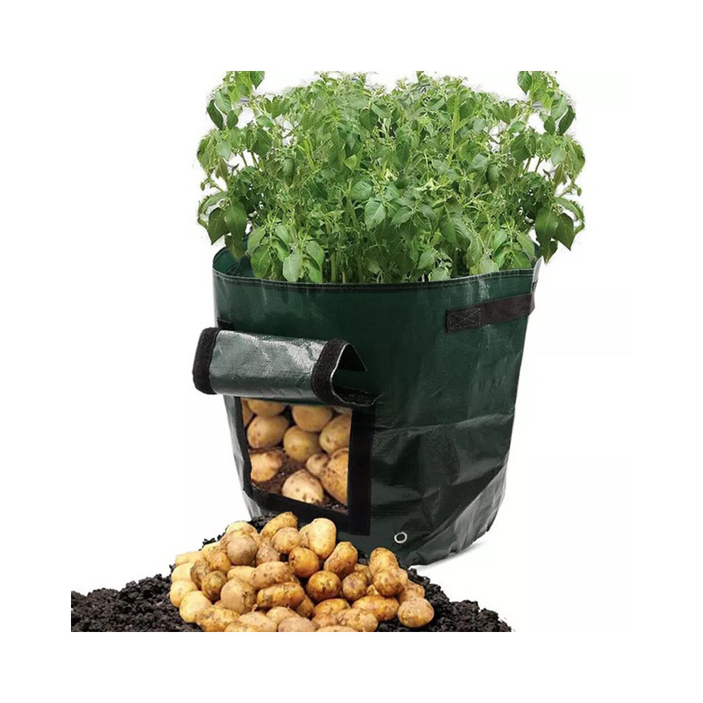 Keluofu (10 Gallons 35*50Cm) 4 Packs Garden Potato Grow Bags With Flap And Handles