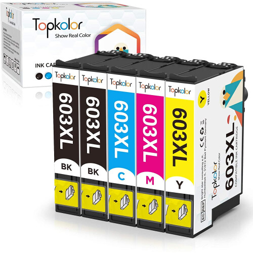 Topkolor 603xl Ink Cartridges Replacement For Epson 603 Xl Ink Cartridges For Epson Expression 4323