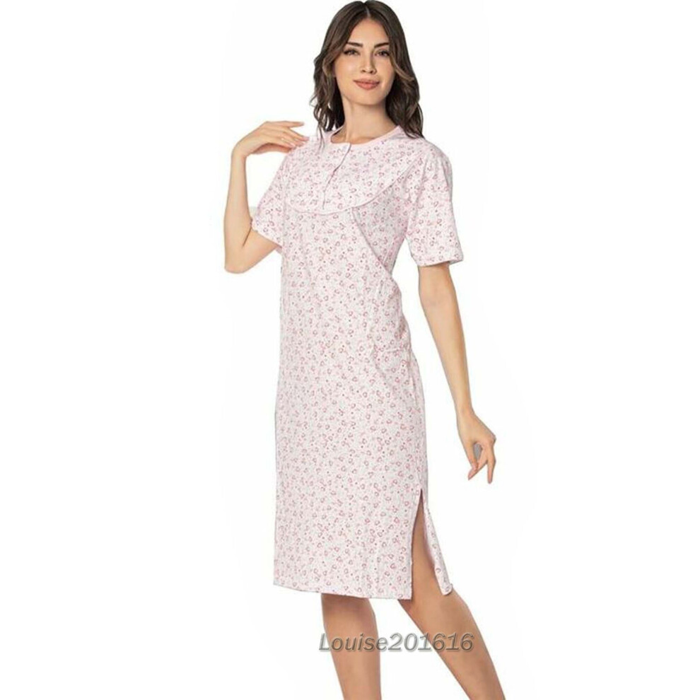 (NS-20-2, XL) 100% cotton Ladies Chemise Night Shirt Women Nightdress Nighties Suit