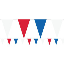 (10 Metre) Red White & Blue 5 or 10 Metre Pennant Flags Bunting Flags Party Patriotic Party
