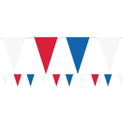 (10 Metre) Red White & Blue 5 or 10 Metre Pennant Flags Bunting Flags Party Patriotic Party
