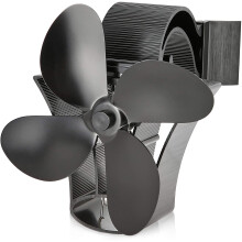 NETTA Magnetic 4-Blade Stove Fan - for Fireplace Heat Circulation