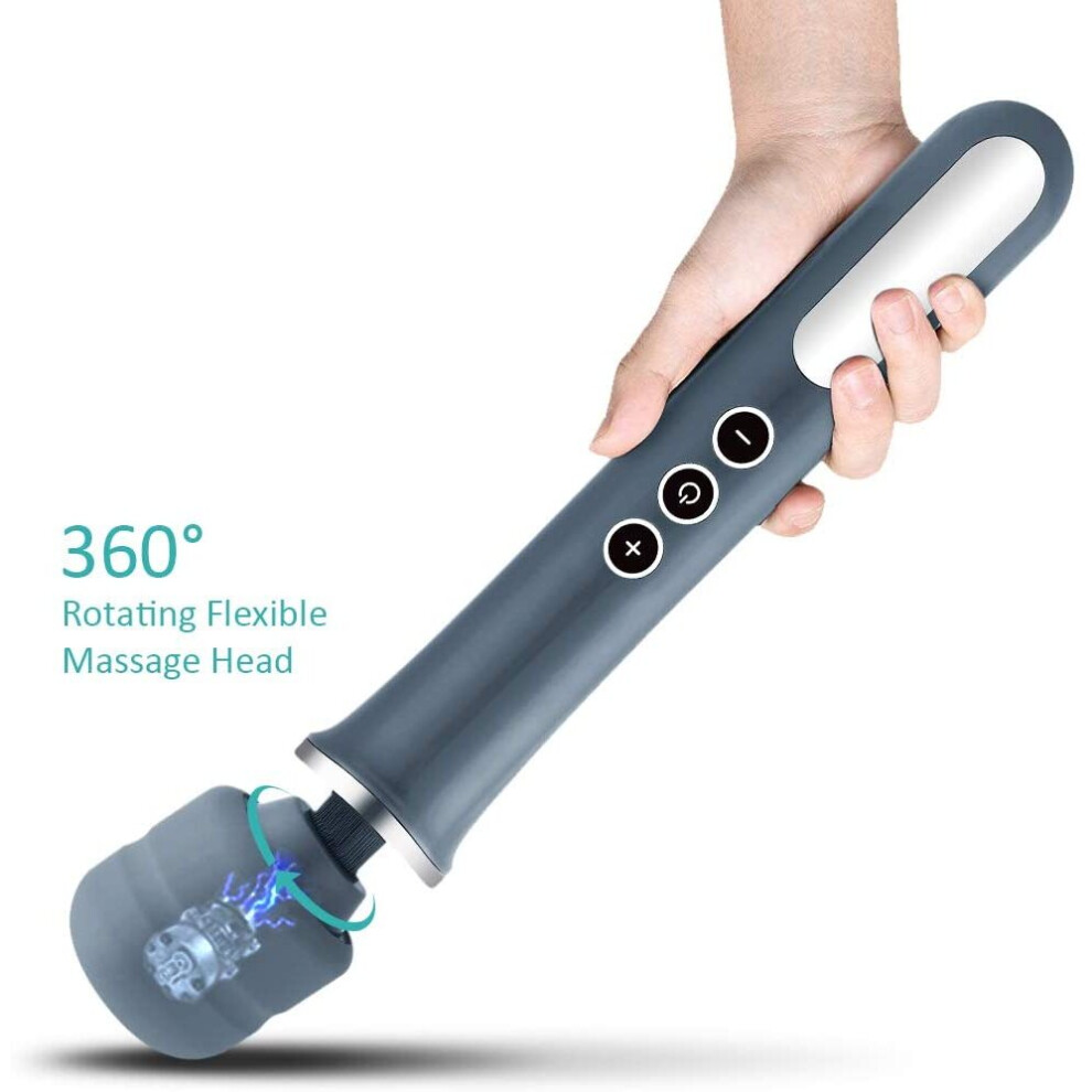 Cordless Personal Wand Electric Massager with 10 Powerful Magic Vibrations,  MANFLY Rechargeable Handheld Back Massager Wand Massage (Gray) on OnBuy