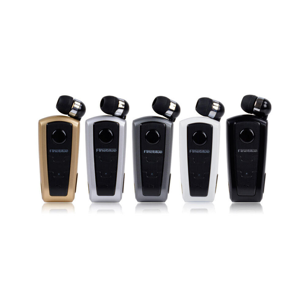 (White) Wireless Bluetooth Handsfree Business Clip Earphone With Calls Remind Vibration White 6112211950662
