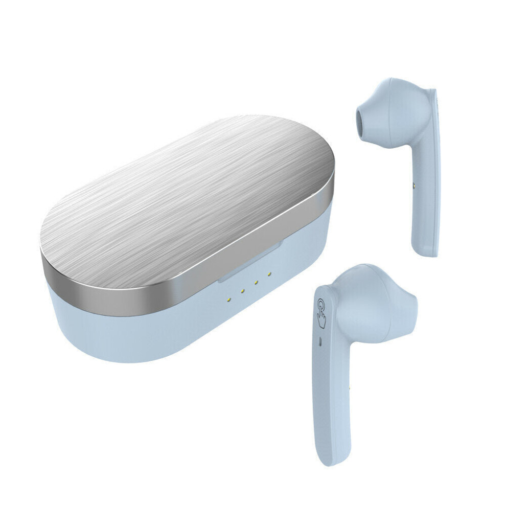 (Light ) Touch Control Tooth 5.0 Earbuds Tws Wireless Stereo Binaural Call In-Ear Earphone Headphones With Hd Mic Blue 6112211950167