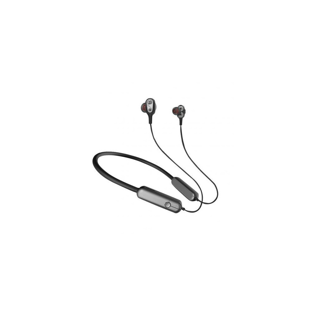 (Black) Hd Voice Bluetooth 5.0 Dual Dynamic Drivers Tf Card Stereo Bass Wireless Neckband Sports Earphone With Mic Black 6112212050811