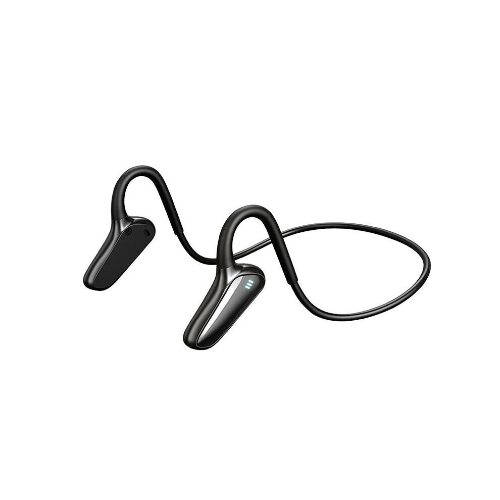 (Black) Bone Conduction Bluetooth 5.2 Headphones Ear Hook Wireless Ipx5 Waterproof Earphones For Sport Fitness Shocking Horn Headset Black 6112212042663