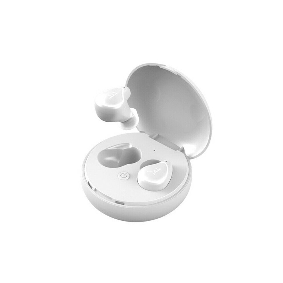 (White) Tws Earphone Bluetooth Wireless Headphone Touch Control Binaural Earbuds With Charging Case White 6112211951119