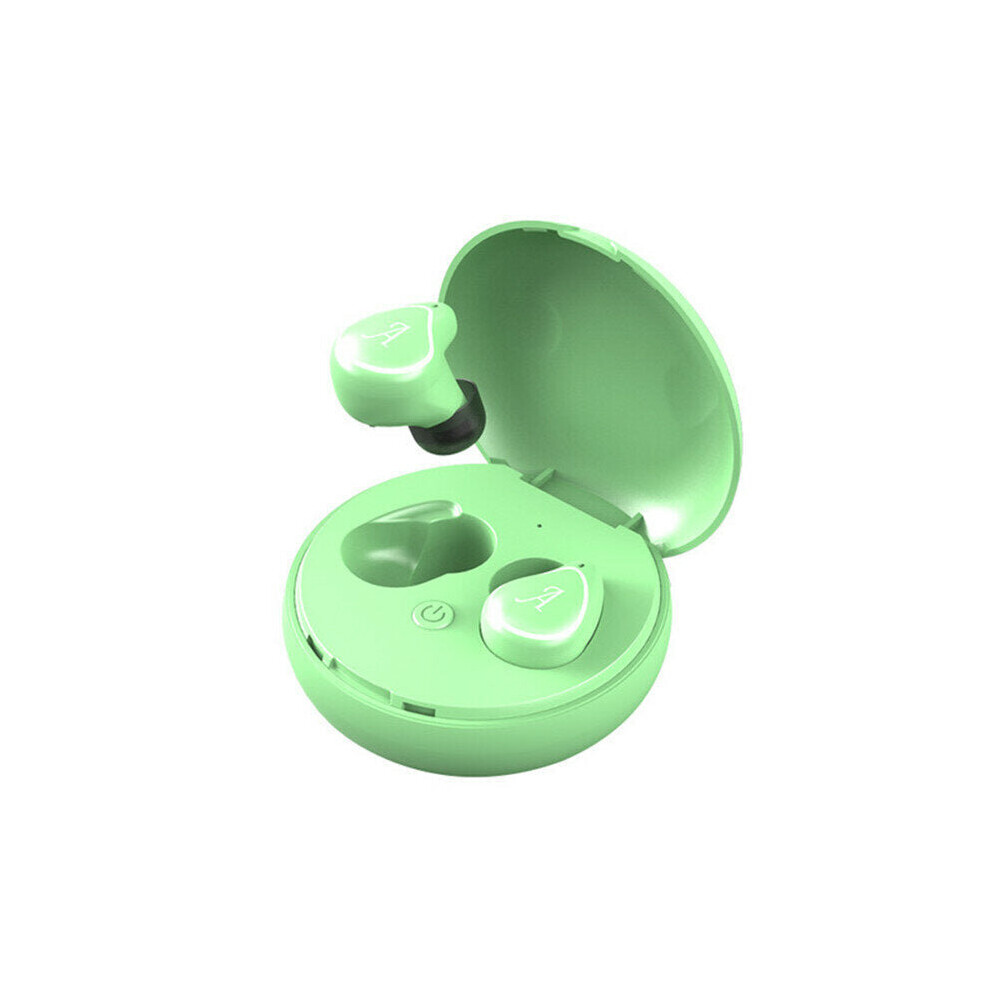 (Green) Tws Earphone Bluetooth Wireless Headphone Touch Control Binaural Earbuds With Charging Case Green 6112211951126