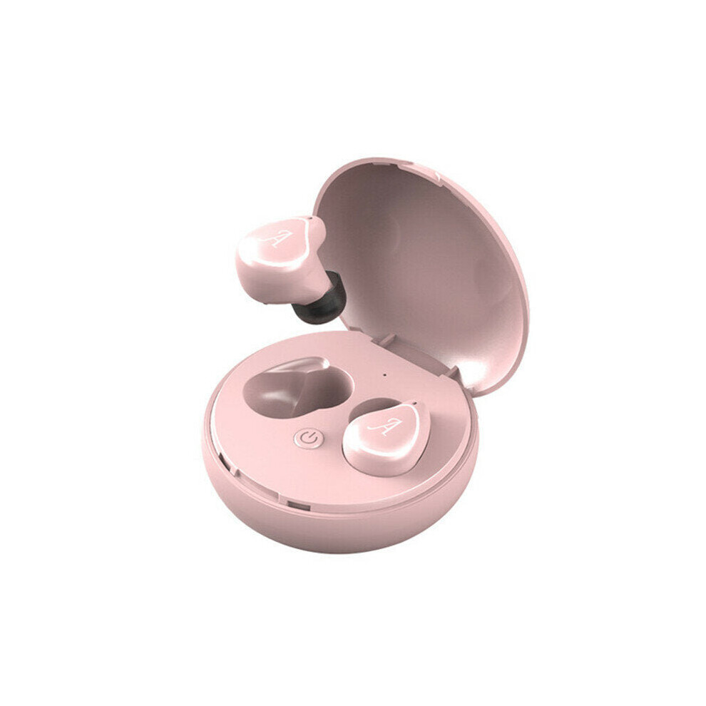 (Pink) Tws Earphone Bluetooth Wireless Headphone Touch Control Binaural Earbuds With Charging Case Pink 6112212047385