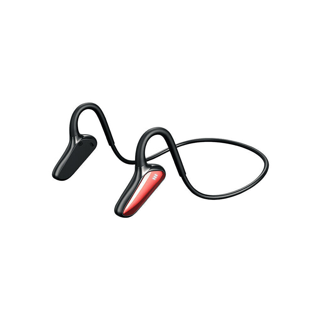 (Red) Bone Conduction Bluetooth 5.2 Headphones Ear Hook Wireless Ipx5 Waterproof Earphones For Sport Fitness Shocking Horn Headset Red 6112212050316