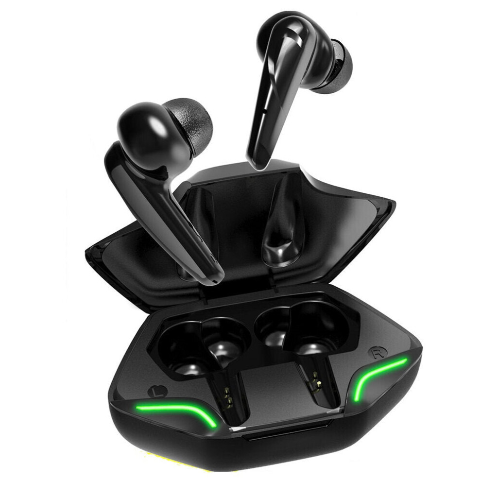 (Black) TWS bluetooth Earphone Gaming Earbuds 65ms Low Latency Stereo Lighting Sports Headphone with Mic-image-OPC-P8ZYXZJ-NEW