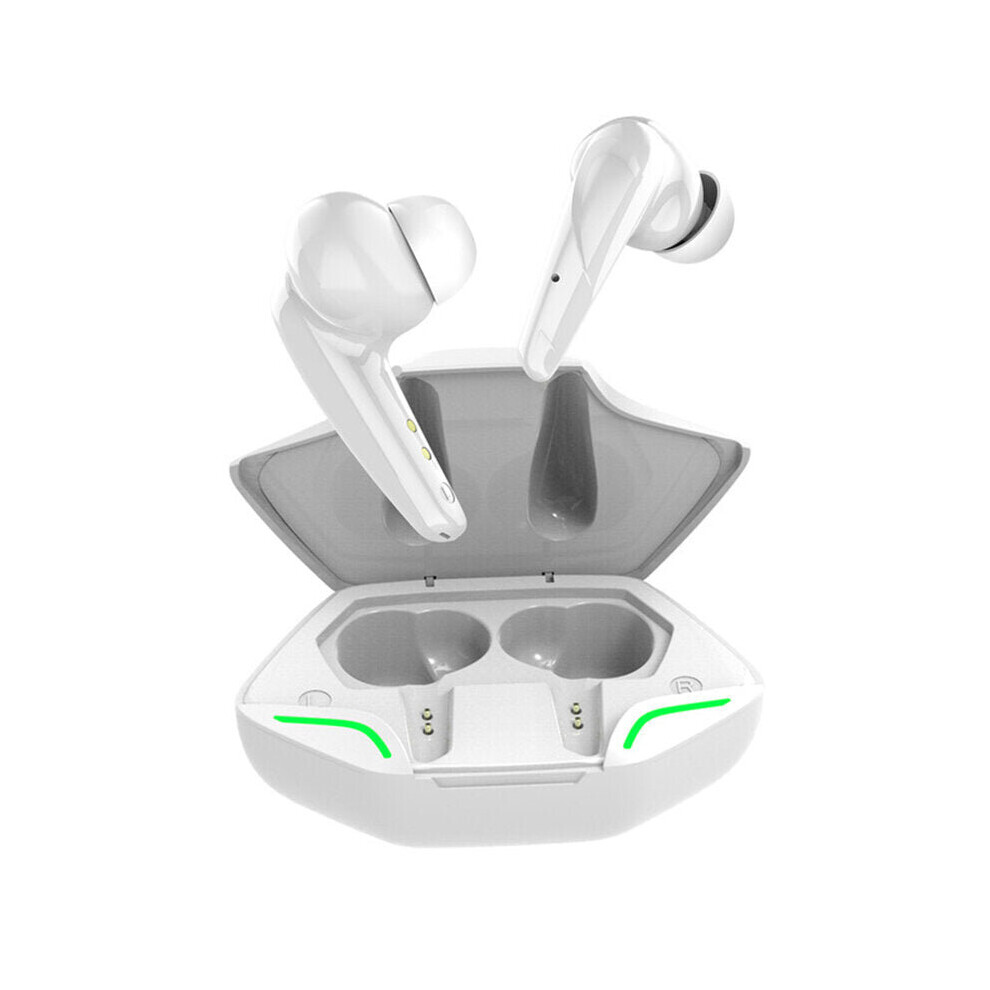 (White) Tws Bluetooth Earphone Gaming Earbuds 65Ms Low Latency Stereo Lighting Sports Headphone With Mic White 6112212052020