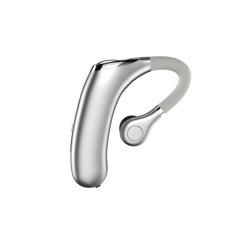 (Silver) Handsfree Wireless Bluetooth Earphones Noise Cancelling Headphone Business Headset With Mic Silver 6112212053942