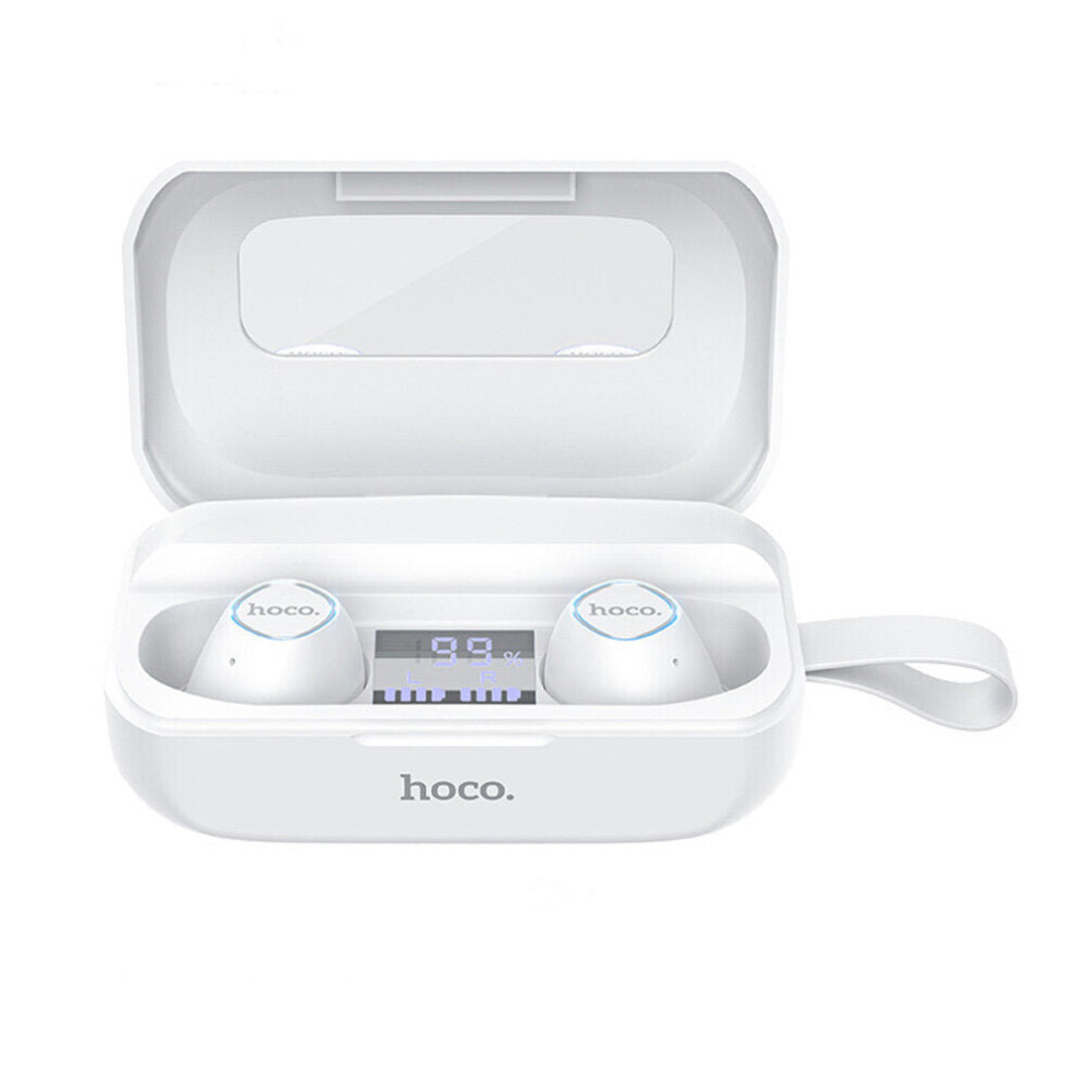 (White) Tws Wireless Bluetooth Headset Digital Display In-Ear Earphone Stereo Waterproof Headphone With Mic White 6112212048597