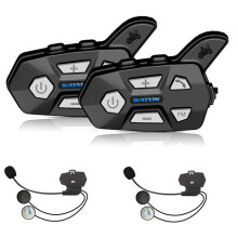 (A) 2pcs bluetooth Intercom 2 Rider FM Motorcycle bluetooth Helmet Intercom 1000M MOTO Interphone Helmet Headsets