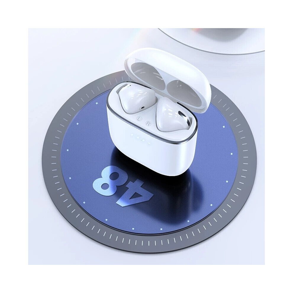 (White) Tws Bluetooth Headset Bt5.0 Wireless Headphone Long Life Hifi Stereo Powerful Bass Low Latency Earphone With Mic White 6112212052495