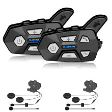 (B) 2pcs bluetooth Intercom 2 Rider FM Motorcycle bluetooth Helmet Intercom 1000M MOTO Interphone Helmet Headsets