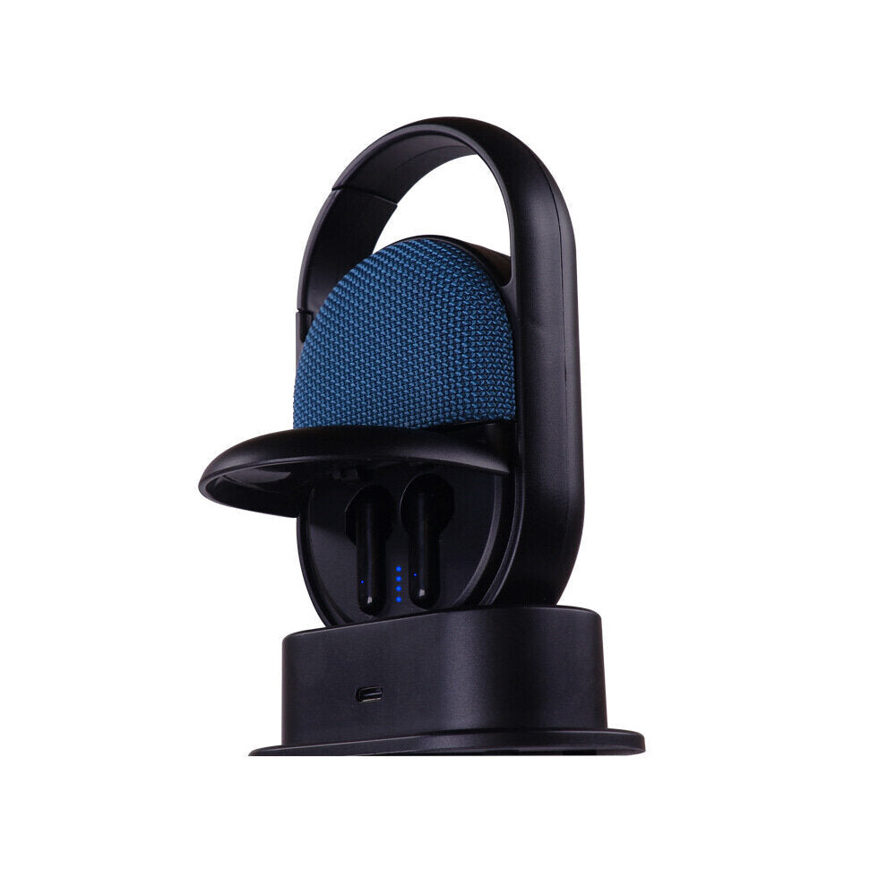 (Black) 2 In 1 Wireless Bluetooth Speaker Built-In Tws Earbuds Earphones Hifi Sound Subwoofer Loudspeaker Black 6112212040935