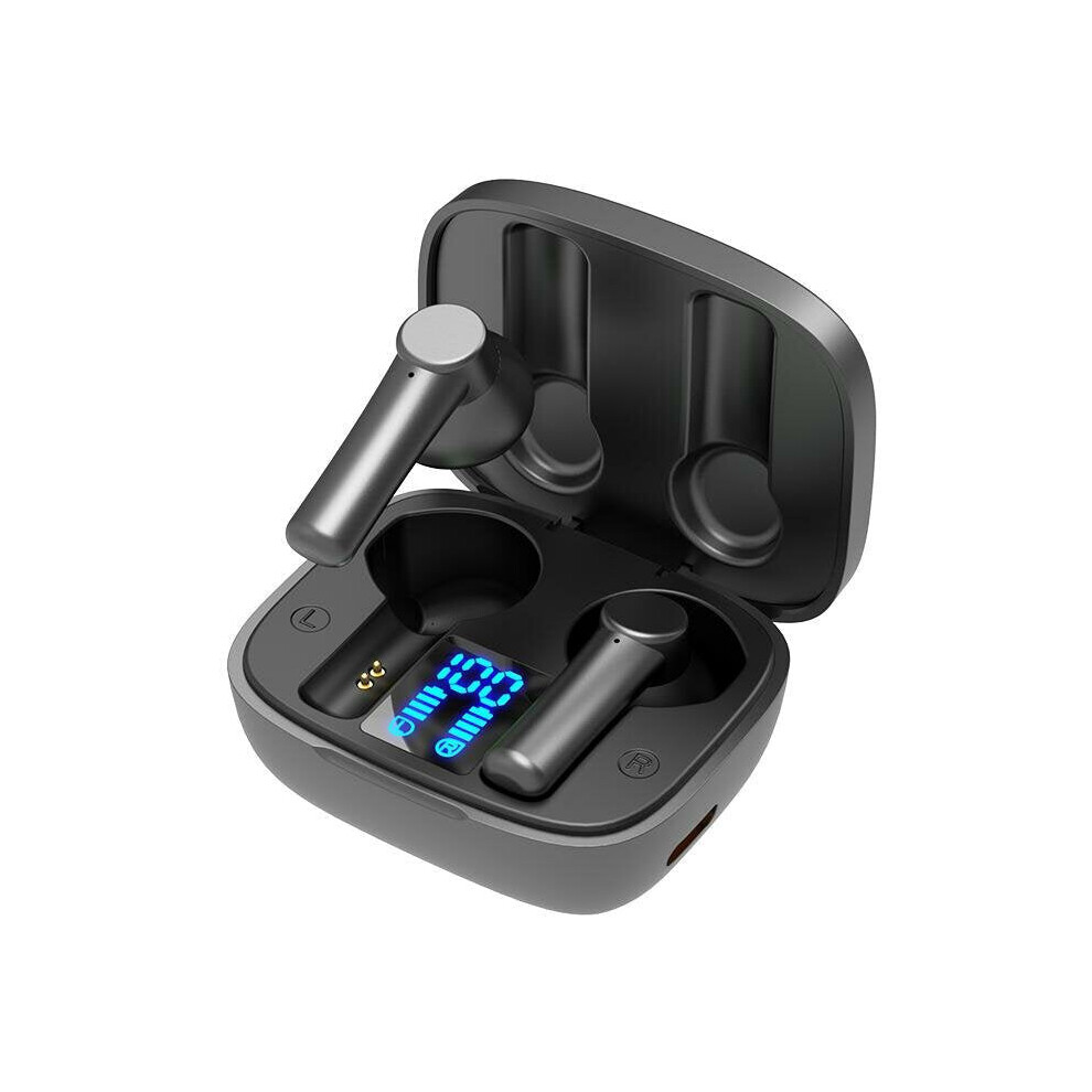 (Black) Tws Bluetooth 5.0 Earphones 9D Surround Stereo Hifi Sounds Handsfree Earbuds Noise Reduction Touch Control Headsets With Led Display Black 6112212045275
