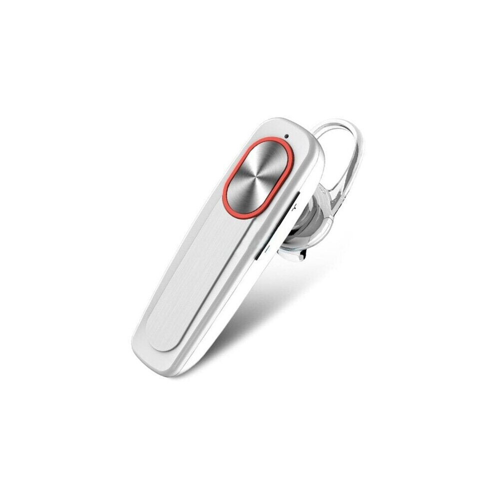 (White) Long Time Standby Handsfree Stereo Bass Hands-Free In-Ear Earphone Wireless Bluetooth Headset With Microphone White 6112212051344