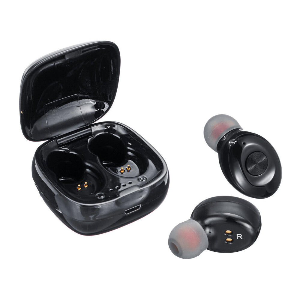 ( 1) Tws Wireless Bluetooth 5.0 Earphone Hifi Stereo Auto Pairing Bilateral Call Headphone Black 6112211951546