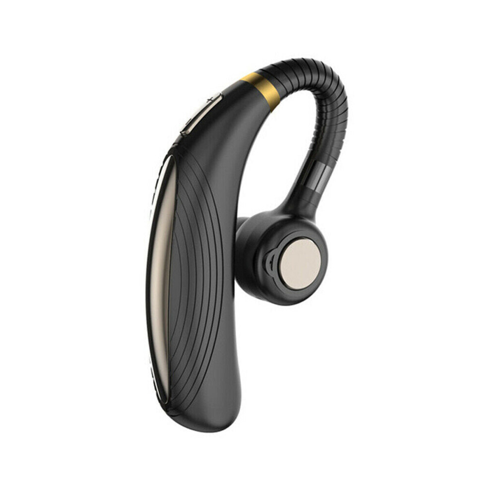 (Black) Wireless 5.0 Bluetooth Earpiece Driving Trucker Headset Earbuds Noise Cancelling Earphones Black 6112212049211