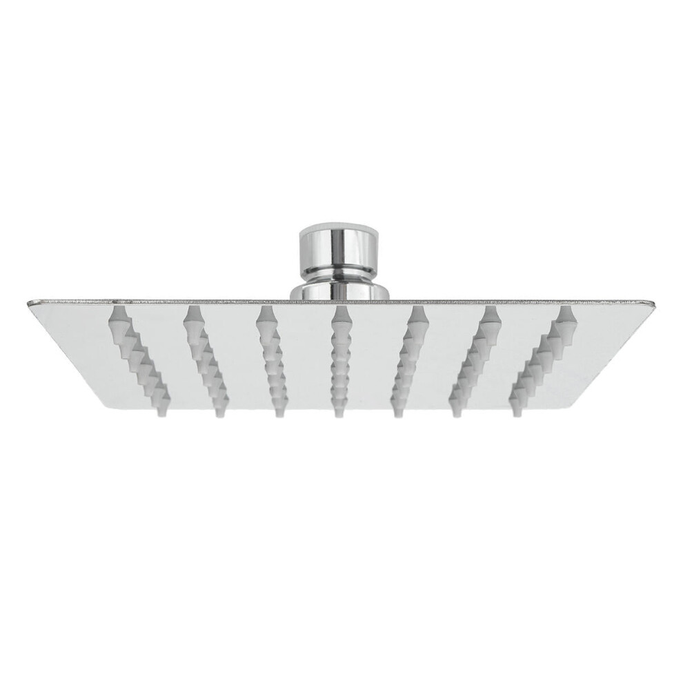 15x15cm 6 Inch Square Water-saving Pressurized Top Spray Rain Rainfall Shower Head 201 Stainless Steel