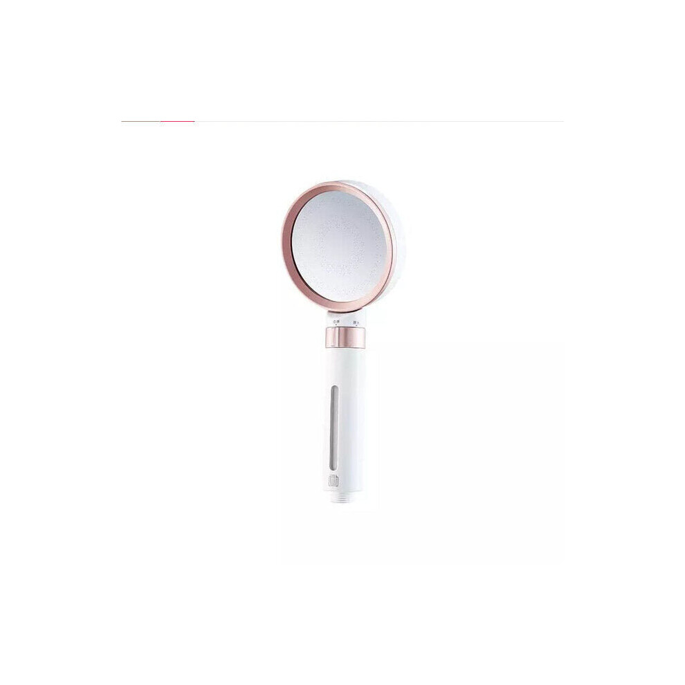 (Pink) Dechlorination Booster Mirror Shower Head Hose Set Beauty Spa Handheld Showers Activated Carbon Fiber Antibacterial Material Water Saving Showe 3654659448651