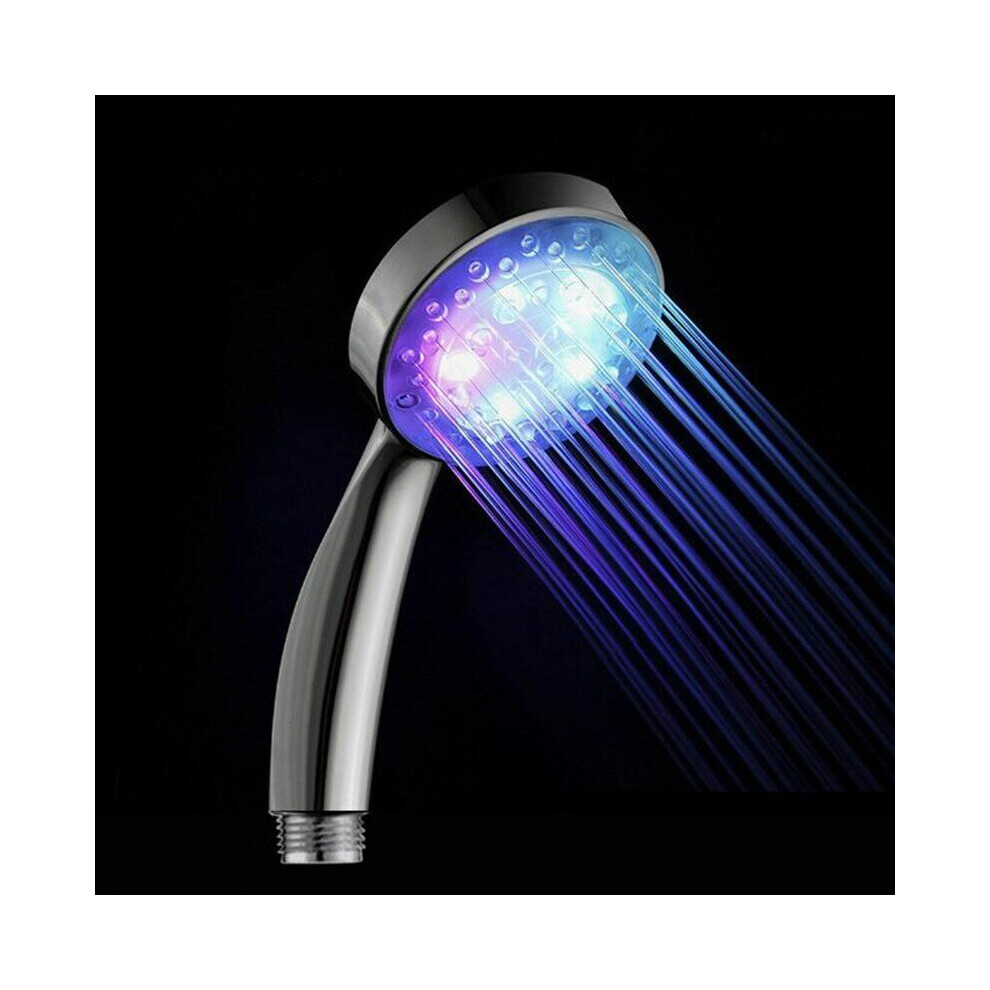 7 Colors Changing LED Light Shower Head Handheld Boosting Filtration Water