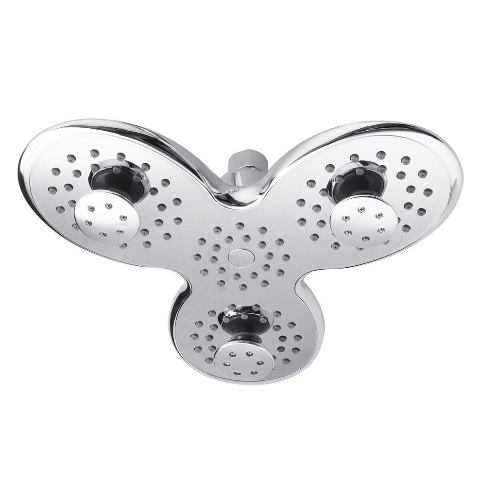 106 Nozzles Angle Adjustable Waterfall Rainfall Shower Heads Chrome Plated Trident Shape Head 3654659415097