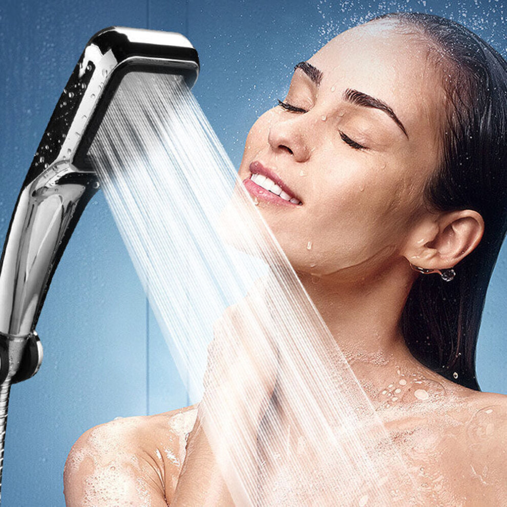 Shower Head High Pressure Streamline Water Saving Rainfall Bathroom Filtered Spray ABS With Chrome Plated Booster Showerhead 300 Holes Rain