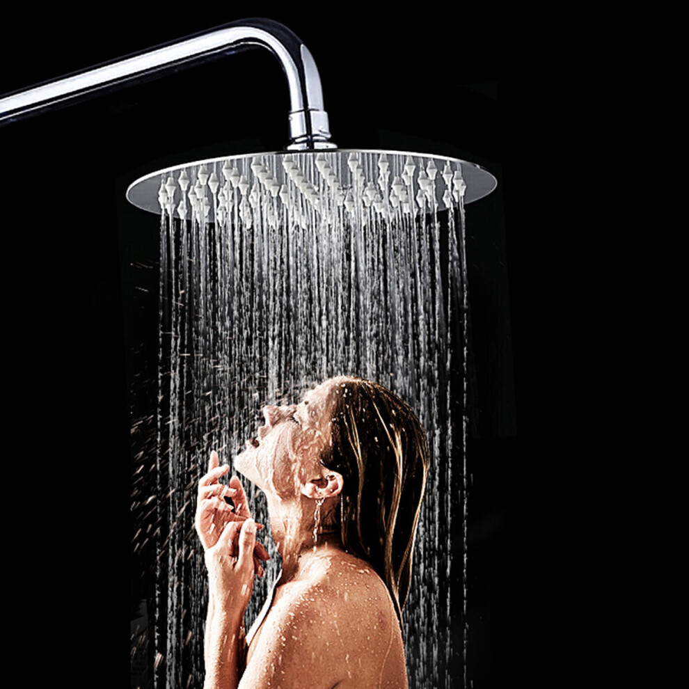 360 6 Inch Round Stainless Steel Ultra Thin Rainfall Shower Head Bathroom Sprayer