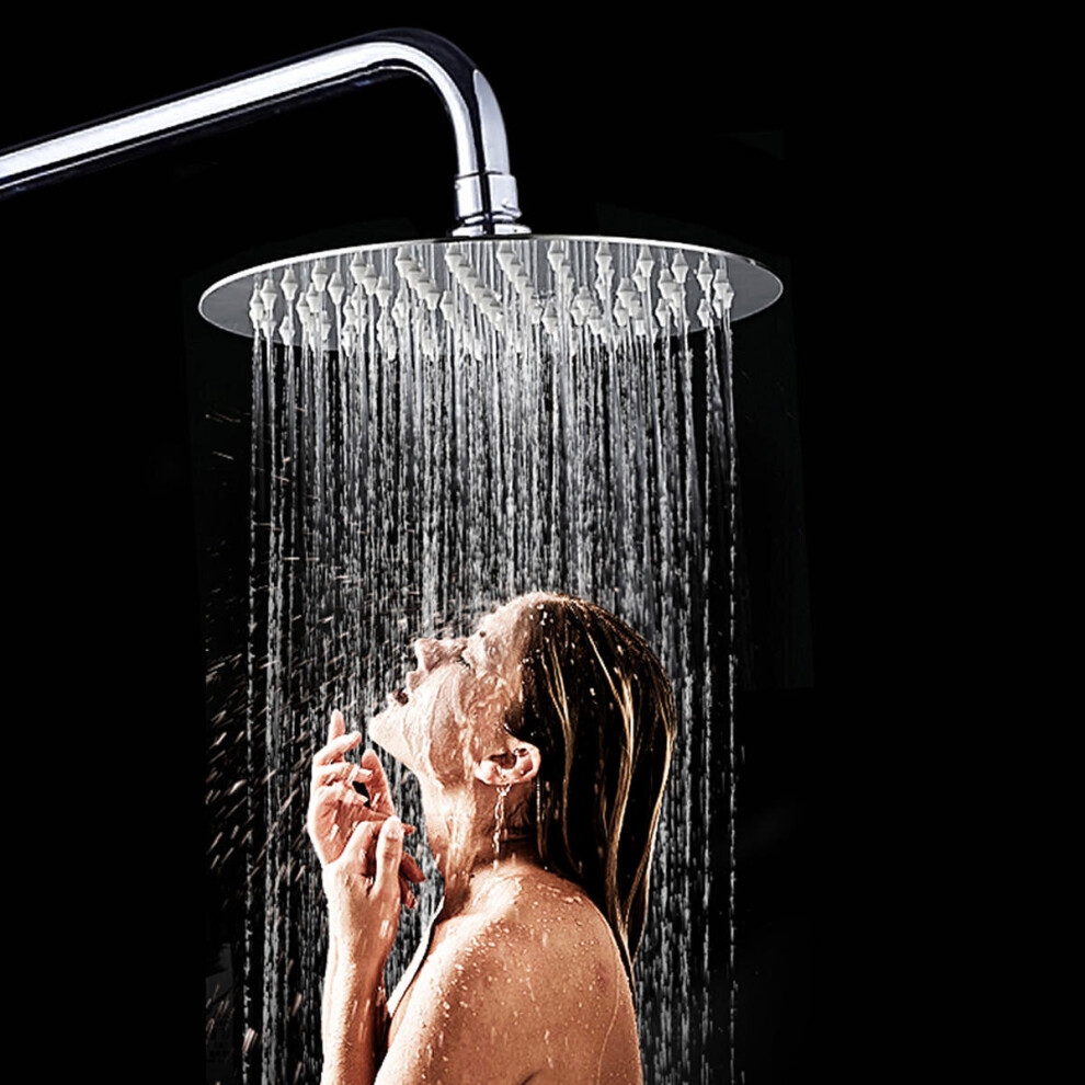 360 6 Inch Round Stainless Steel Ultra Thin Rainfall Shower Head Bathroom Sprayer-image-OPC-P8ZZ6FW-NEW
