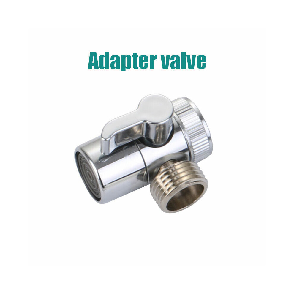 (Adapter valve) Bathroom Kitchen Hose Bath Tub Shower Hand Held Spray Mixer Spout Faucet Tap Set