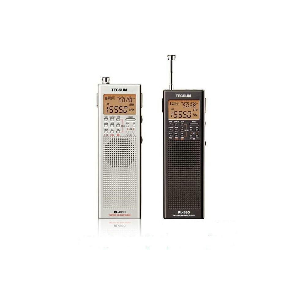 (Black) Portable Am Fm Shortwave Pll Dsp Etm Sw Mw Lw Pocket Digital Radio Receiver Black 6112211855905
