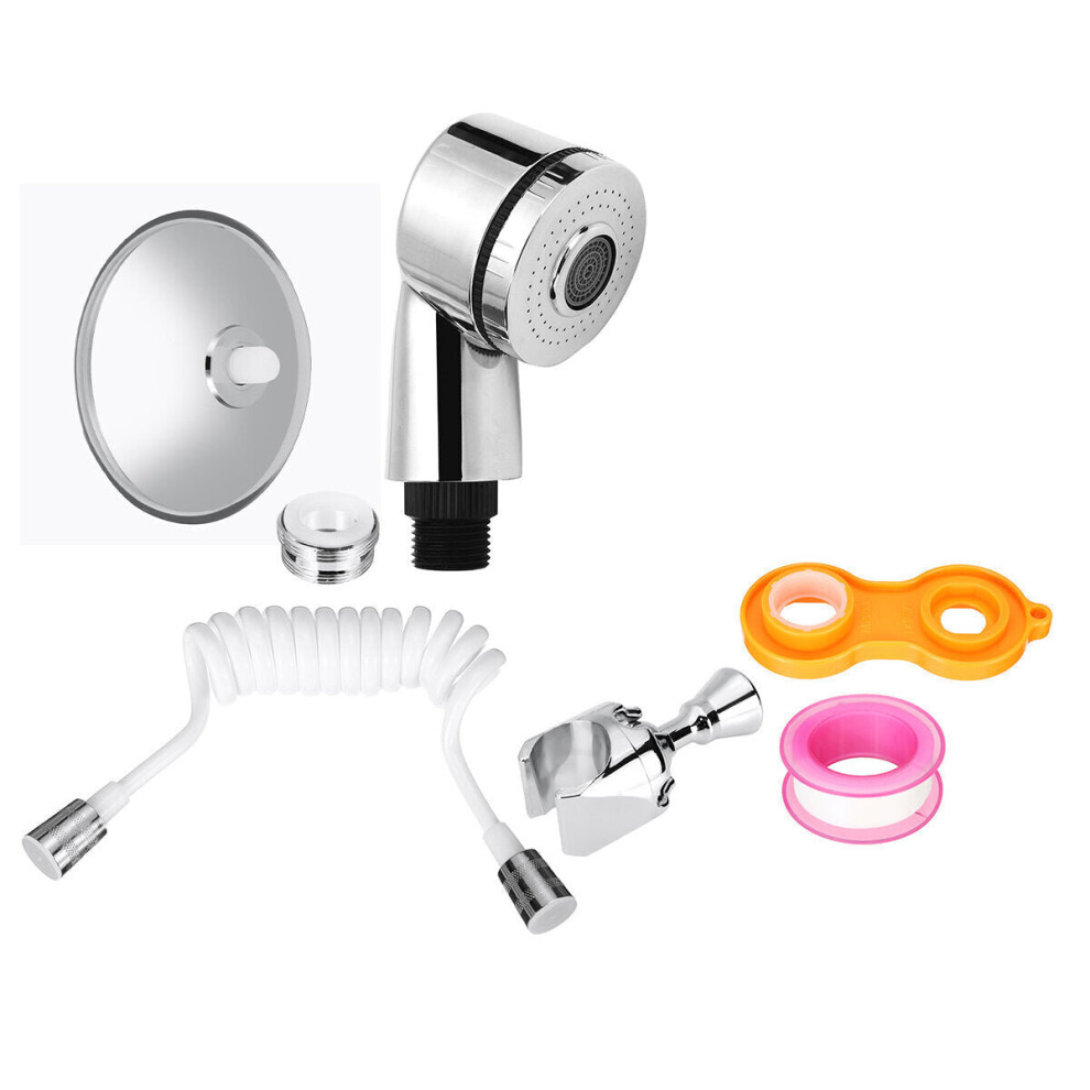 Bathroom Wash Face Basin Water Tap External Shower Head Flexible Hair Washing Pet Clean Faucet Rinser Extension Set Two Gears Adjustable Flow