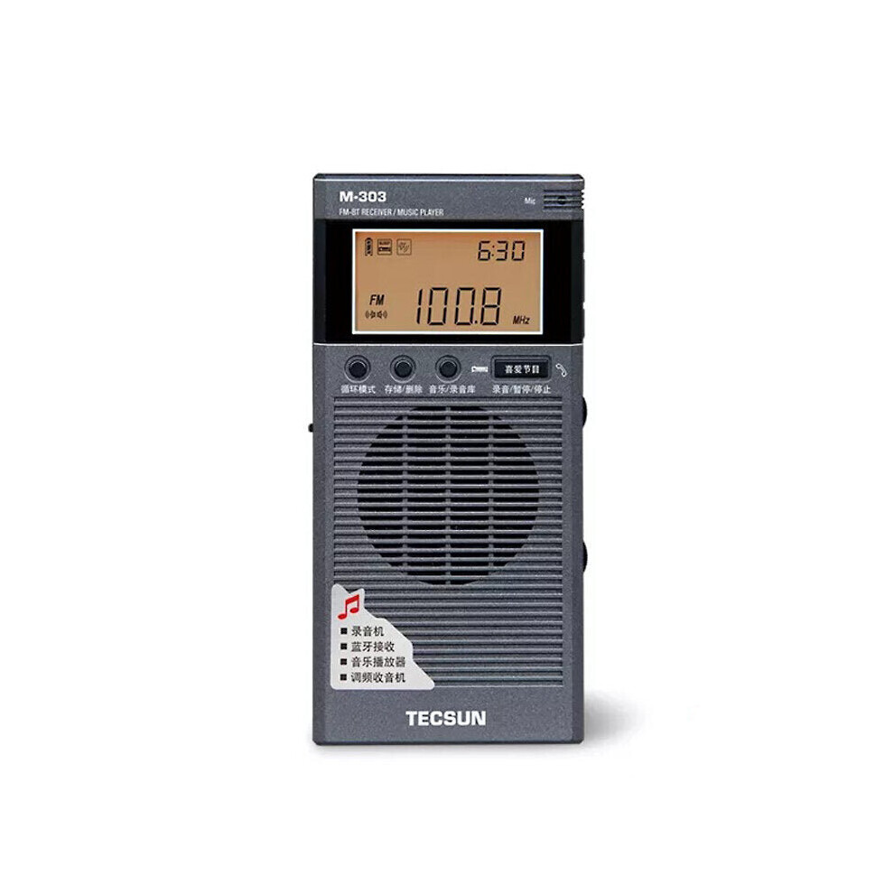 (Black) Stereo Fm Radio Bluetooth Voice Recorder Portable Music Player Computer Speaker Black 6112211955292