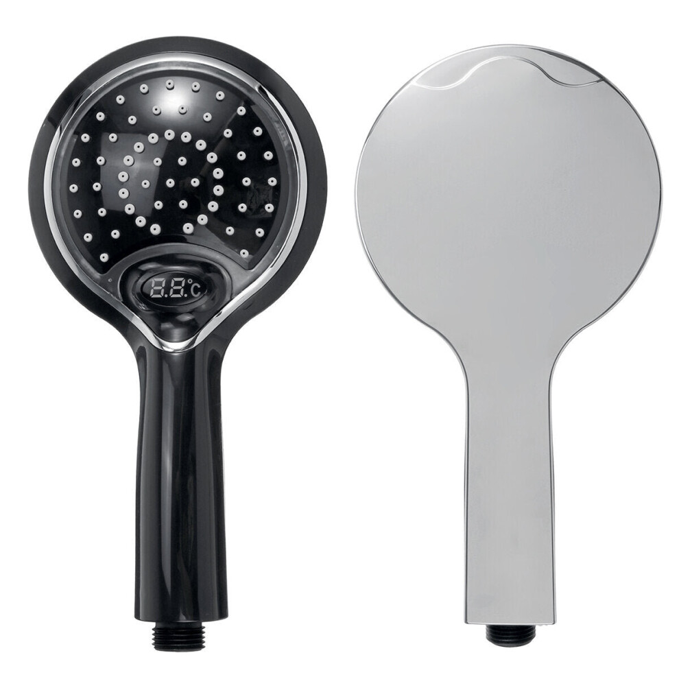 3 Color LED Shower Head Digital LCD Display Temperature Control Shower Head