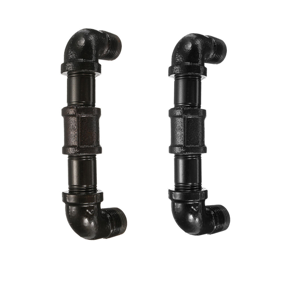 (Copper) Industrial Vintage Steampunk Iron Pipe Drawer Door Handle Pull&Push Rustic Cabinet Handle