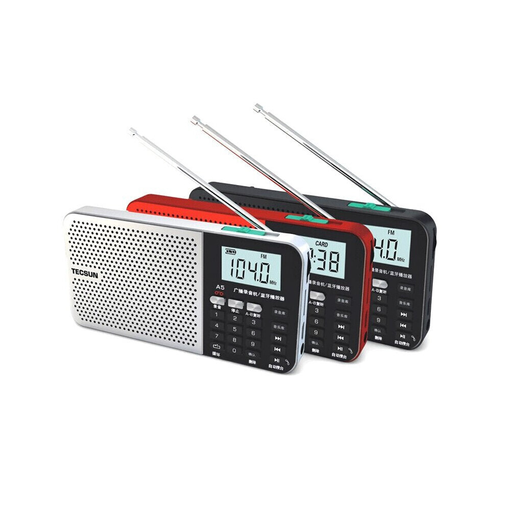 (Silver) Wireless Bluetooth Speaker Old Man Card Radio Recording Fm Broadcasting Semiconductor Jukebox Small Stereo Silver 6112211858685