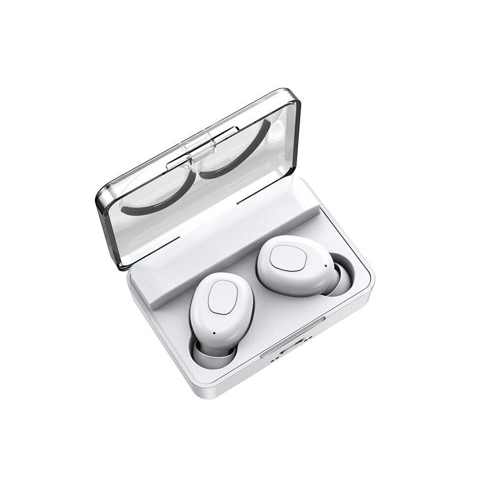 (White) Tws Wireless Earbuds Bluetooth 5.0 Earphone Mini Stereo Sport Ipx7 Waterproor Headphone Headset With Mic White 6112212048764