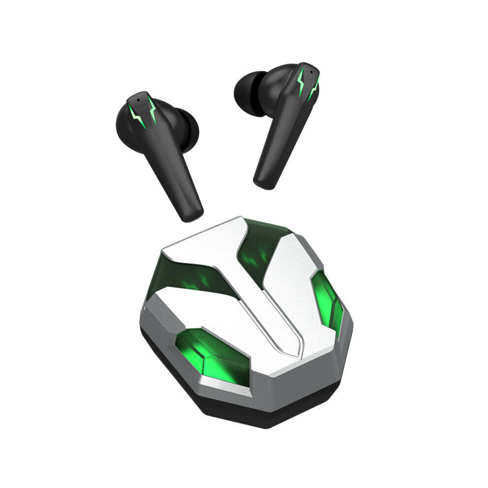 (Silver) Tws Bluetooth Gaming Low Latency Headsets Earpiece Wireless Headphones Noise Reduction Earbuds Music Earphone Waterproof With Mic Silver 6112212046555
