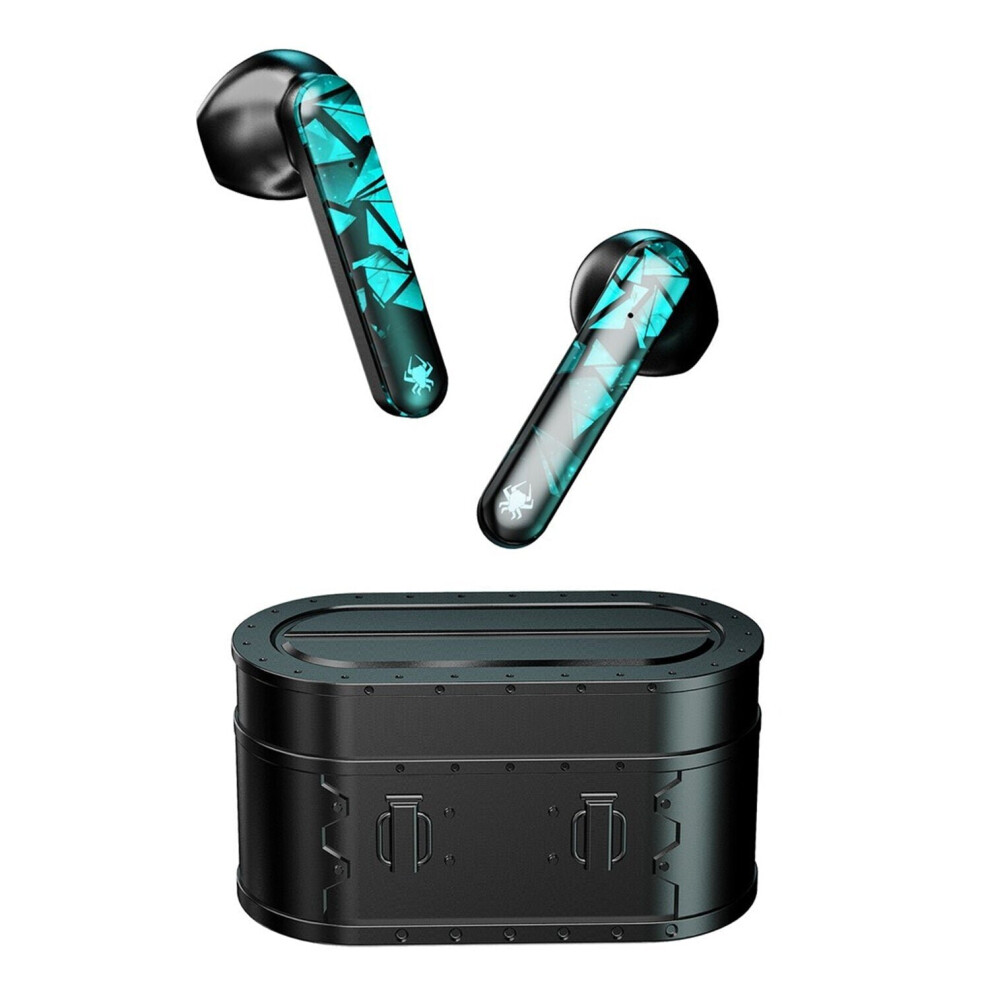 (Blue) Tws Gaming Earphone Wireless Tooth V5.0 Headset Hd 65Ms Ultra-Low Latency Touch Control Gaming Earbuds With Mic With Charging Case Blue 6112212054567